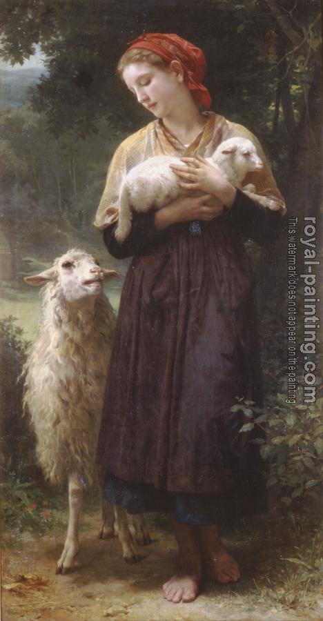 William-Adolphe Bouguereau : L'agneau nouveau-ne (The Newborn Lamb)